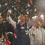 narendra modi holds huge win in india elections 2014